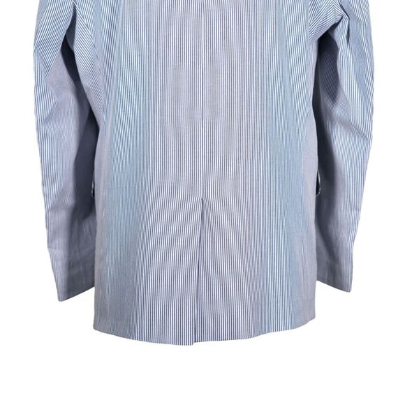 Mens Blazer Blue White Striped Summer Dress Casual Jacket Wedding Sport Coat 42R - Picture 7 of 7